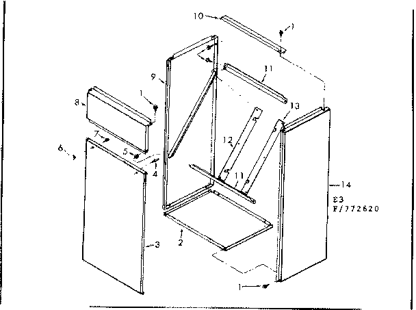 Kenmore 867772641 cabinet diagram