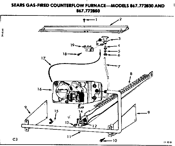 Kenmore 867772850 burner assembly diagram