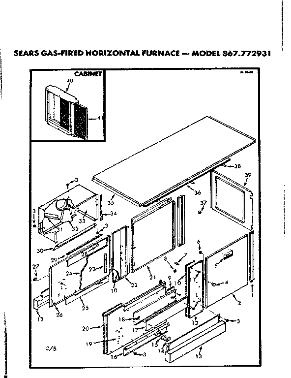 Kenmore 867772931 cabinet diagram