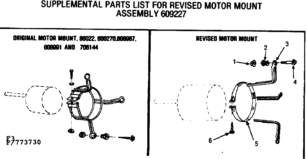Kenmore 867773730 motor mount assembly diagram