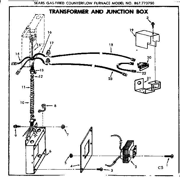 Kenmore 867773750 transformer and junction box diagram