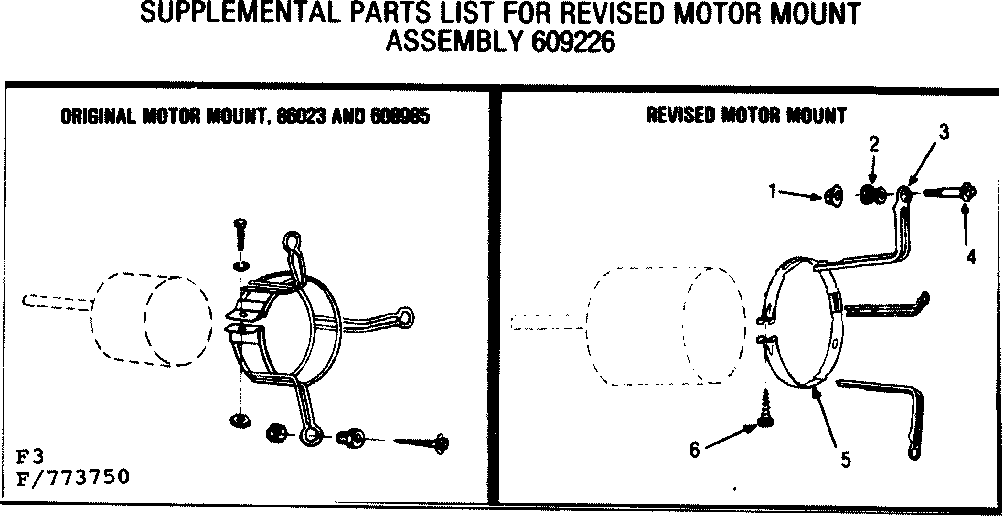 Kenmore 867773750 motor mount assembly diagram