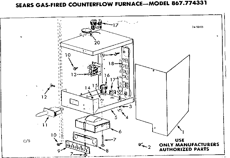 Kenmore 867774331 control box diagram