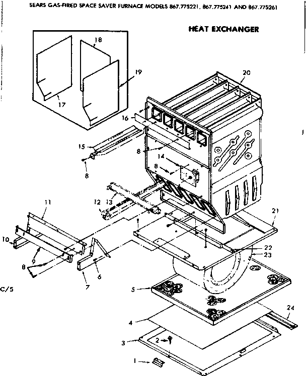 Kenmore 867775221 heat exchanger diagram