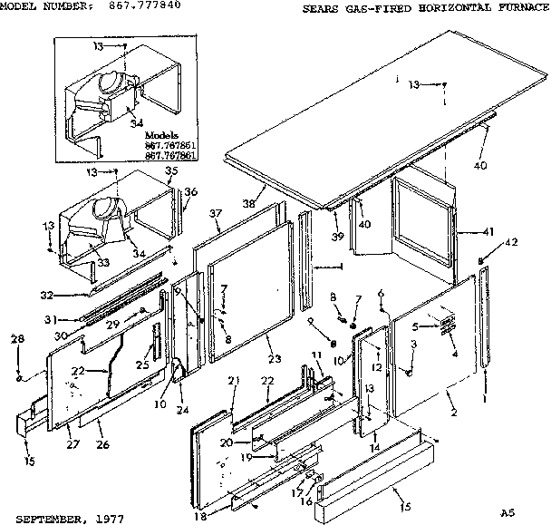Kenmore 867777840 furnace body diagram