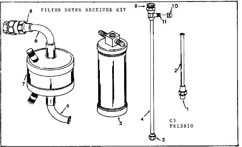 Kenmore 867813810 filter dryer receiver kit diagram