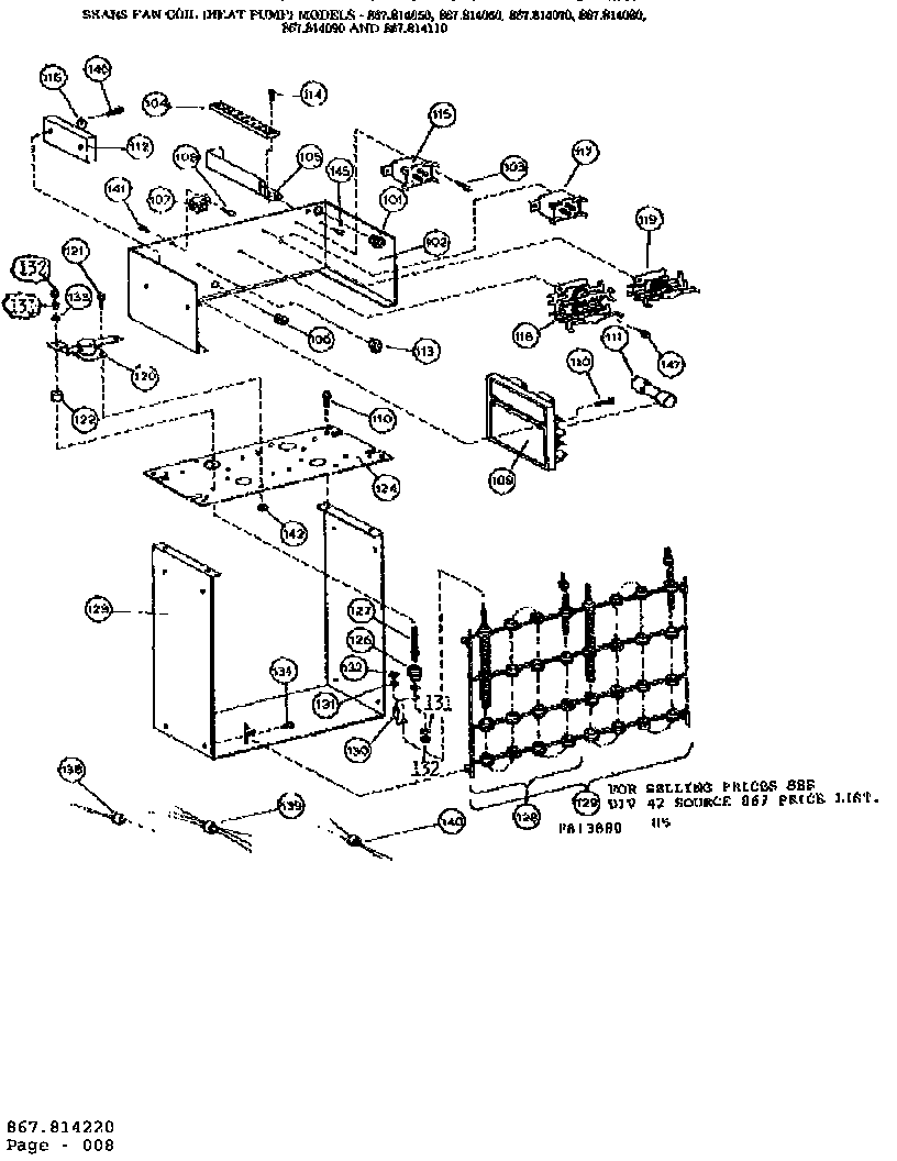 Kenmore 867814160 controls/814060 diagram