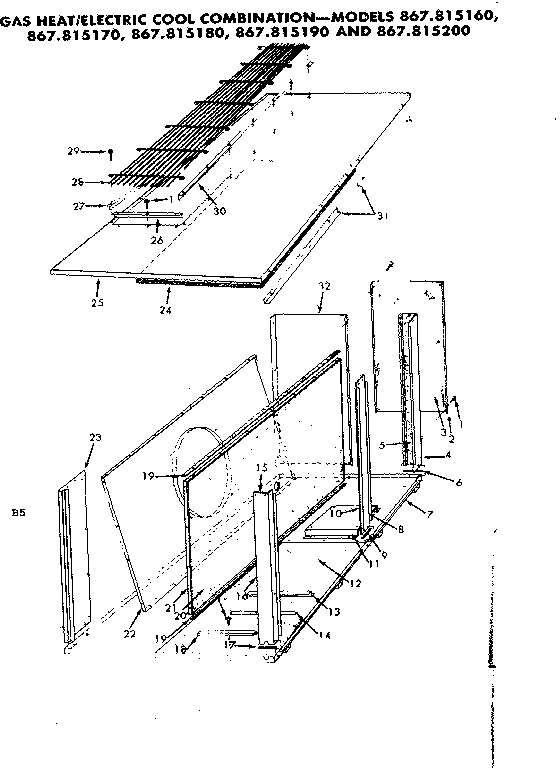 Kenmore 867815160 electric cool combination diagram