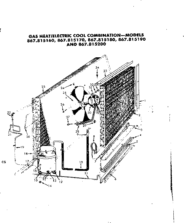 Kenmore 867815160 electric cool combination diagram