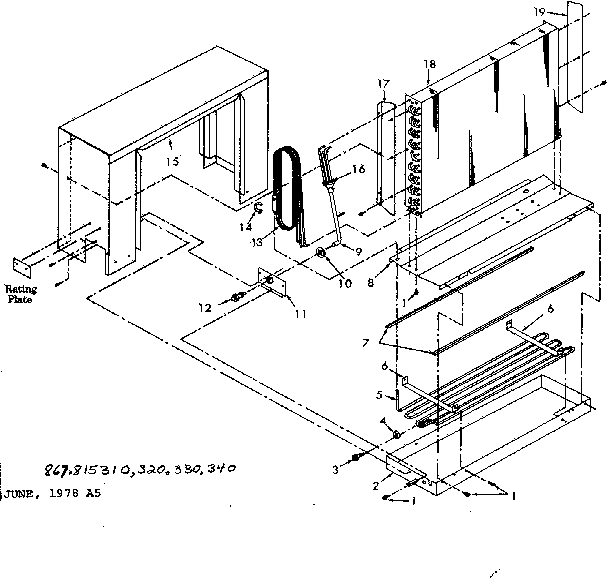 Kenmore 867815320 unit parts diagram