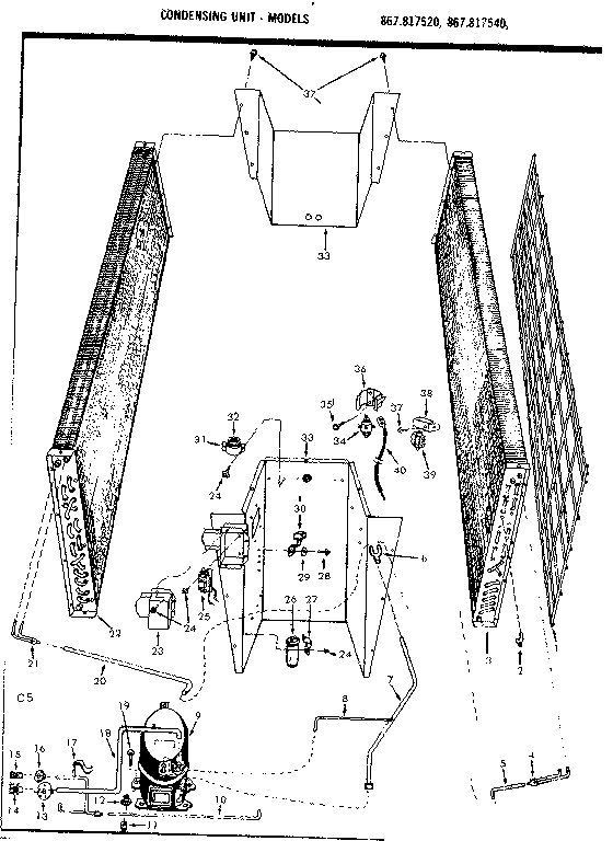 Kenmore 867817550 functional replacement parts/817520 diagram
