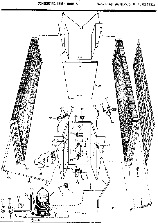 Kenmore 867817550 functional replacement parts/817550 diagram