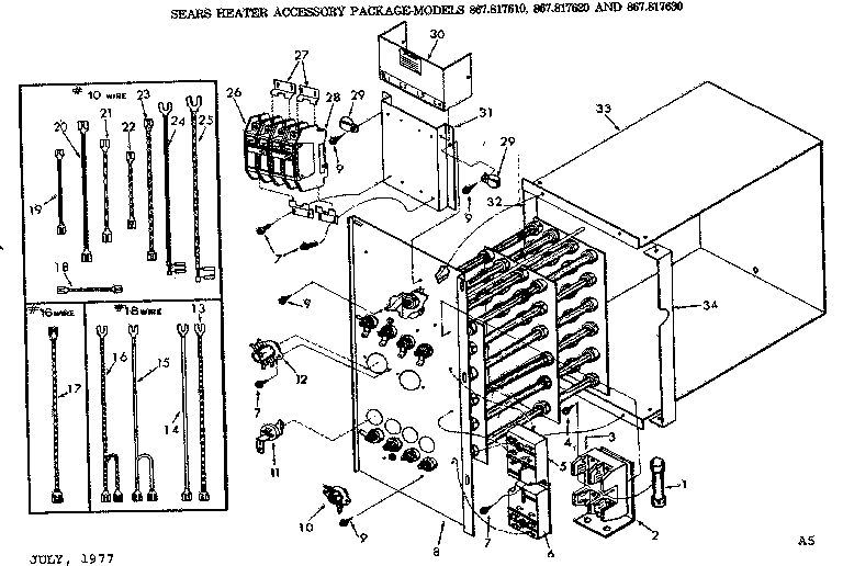 Kenmore 867817610 unit parts diagram