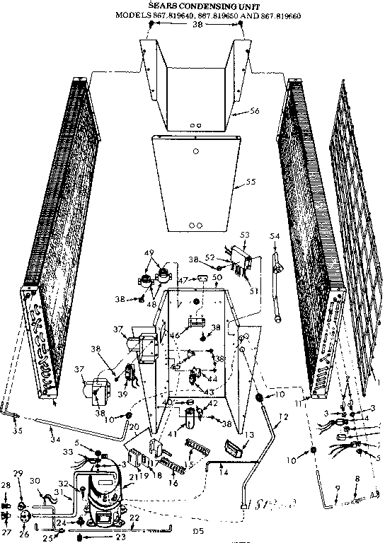 Kenmore 867819640 replacement parts exploded view diagram
