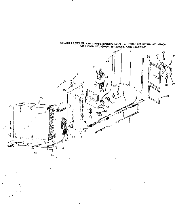 Kenmore 867820960 control box diagram