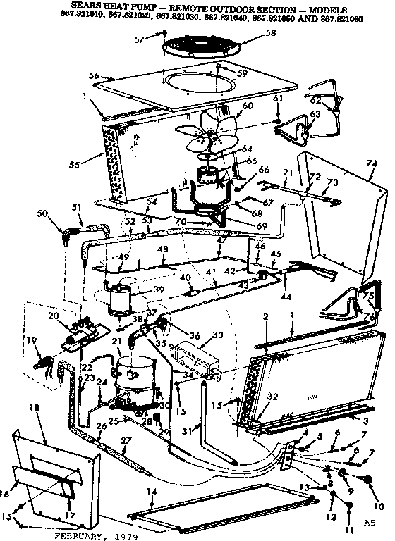 Kenmore 867821010 functional replacement parts diagram