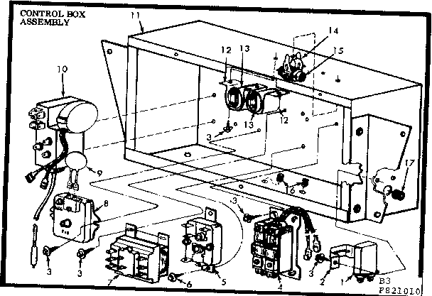 Kenmore 867821010 control box assembly diagram