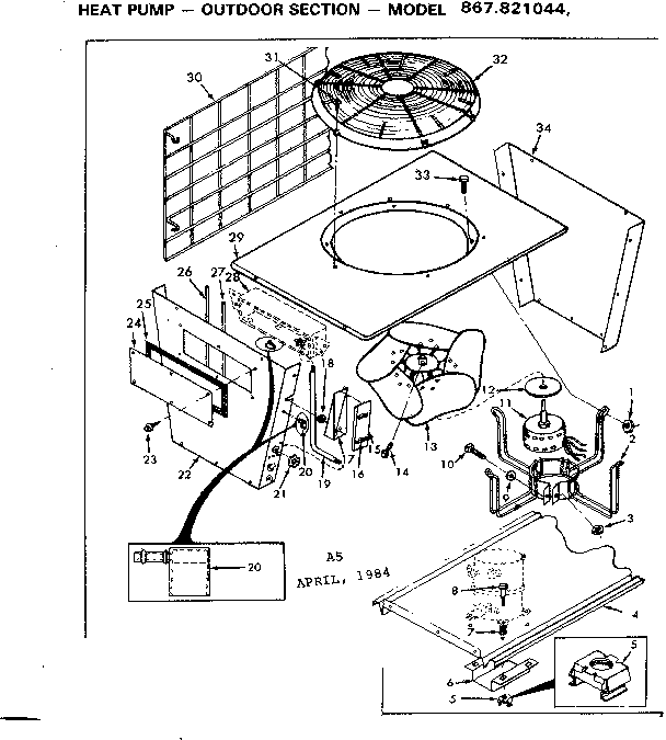 Kenmore 867821044 non-functional replacement parts diagram
