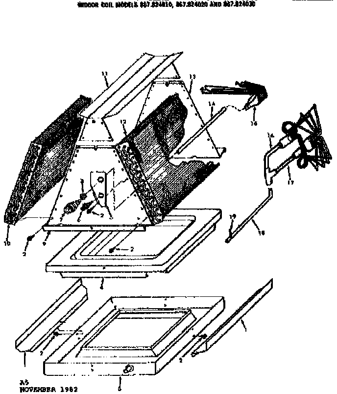 Kenmore 867824010 functional replacement parts diagram