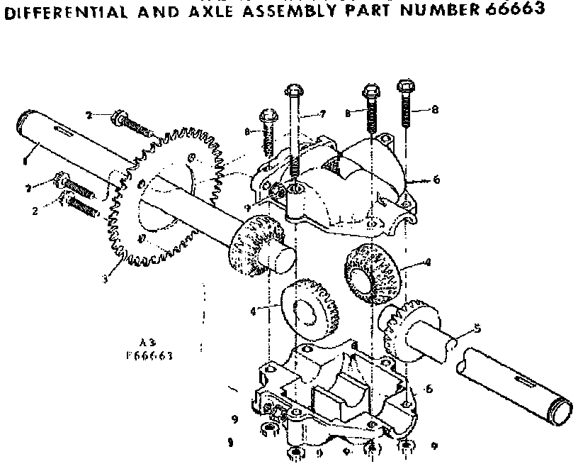 Craftsman 13196417 differential and axle assembly diagram