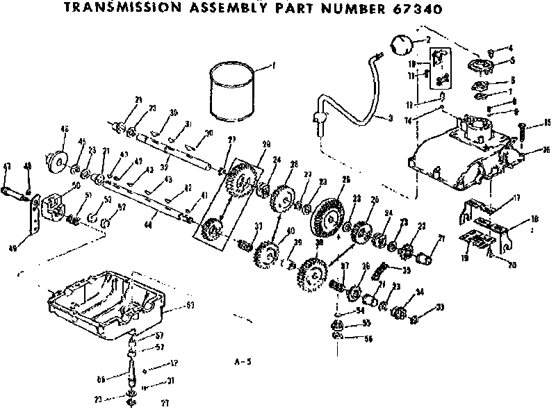 Craftsman 13167340 transmission assembly diagram