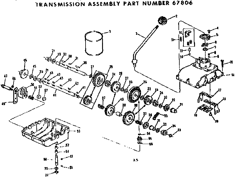 Craftsman 13167806 transmission assembly diagram
