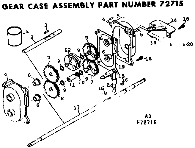 Craftsman 131973510 gear case assembly diagram