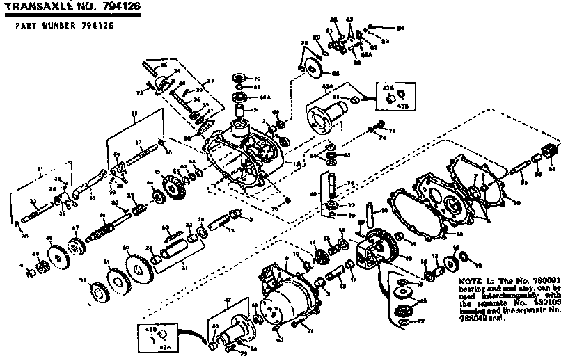 Craftsman 143649 transaxle diagram