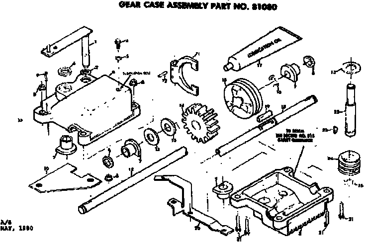 Craftsman 131974101 gear case assembly diagram