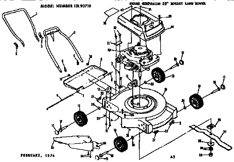 Craftsman 13190710 replacement parts diagram