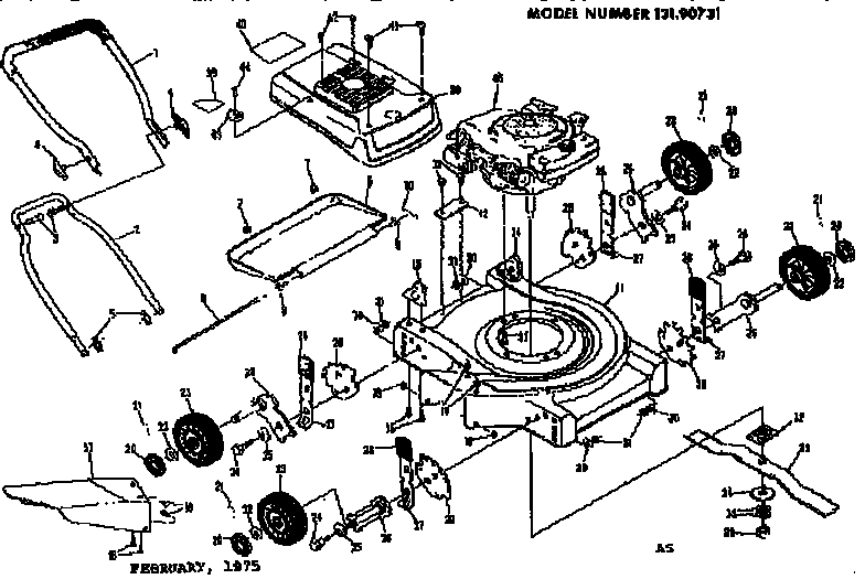 Craftsman 13190731 replacement parts diagram