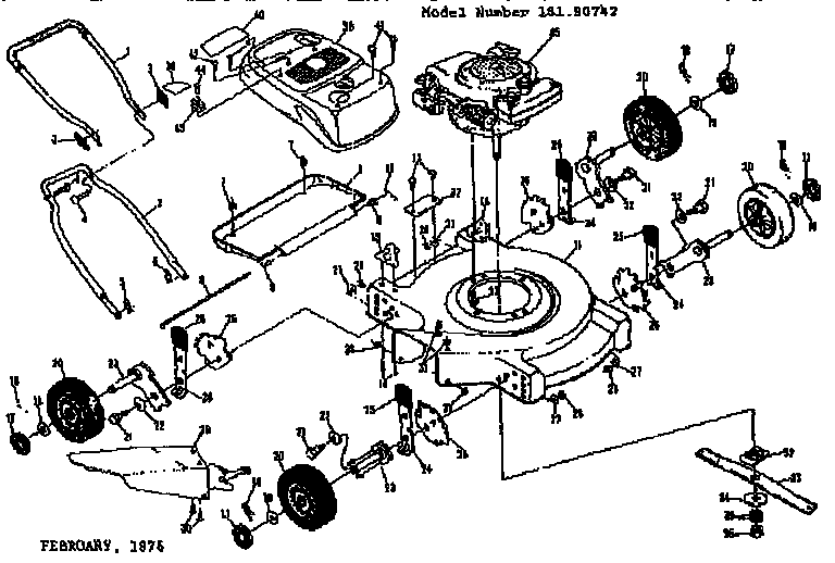 Craftsman 13190742 replacement parts diagram