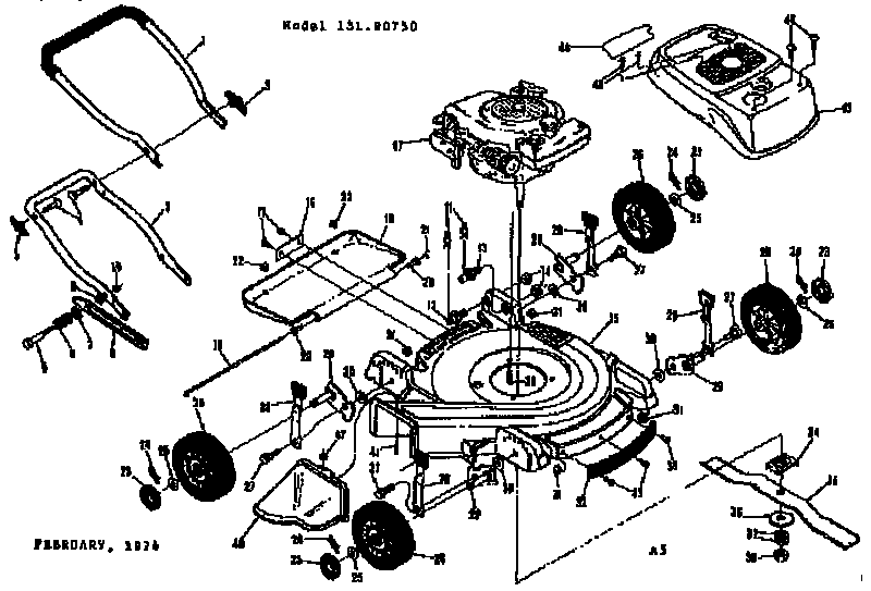 Craftsman 13190750 replacement parts diagram