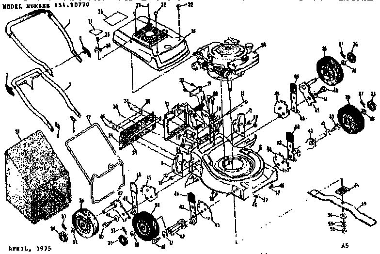 Craftsman 13190770 replacement parts diagram