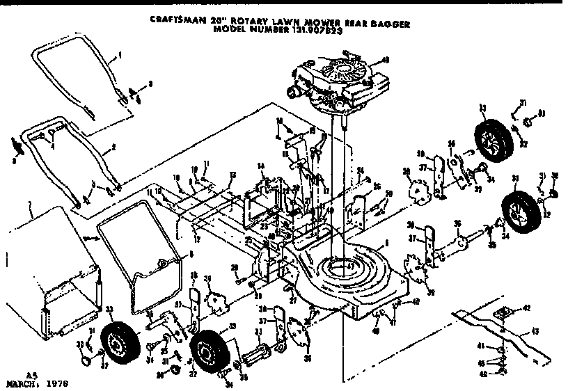 Craftsman 131907823 replacement parts diagram