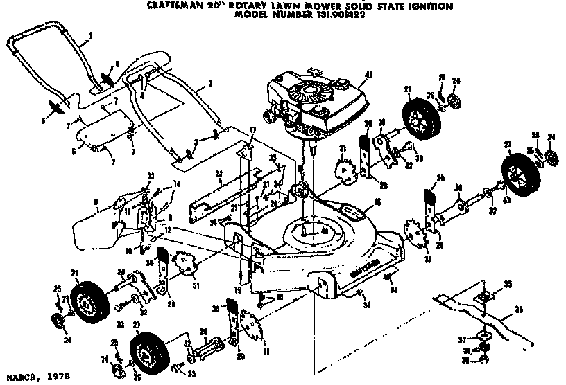 Craftsman 131908122 replacement parts diagram