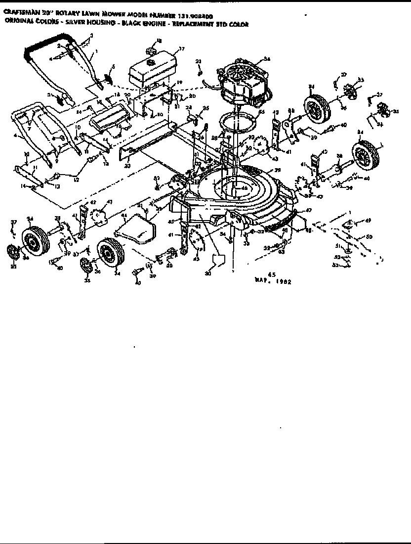 Craftsman 131908400 replacement parts diagram