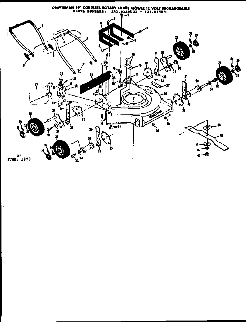 Craftsman 131915900 mower deck diagram