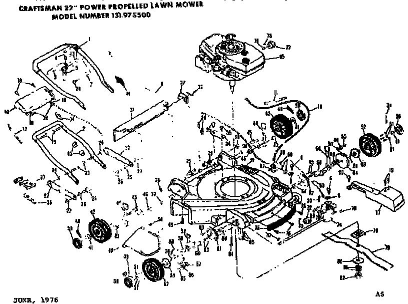 Craftsman 131973500 replacement parts diagram