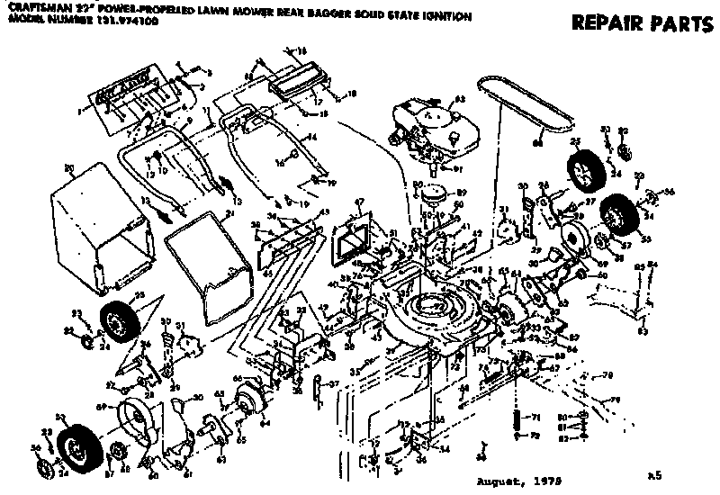 Craftsman 131974100 replacement parts diagram