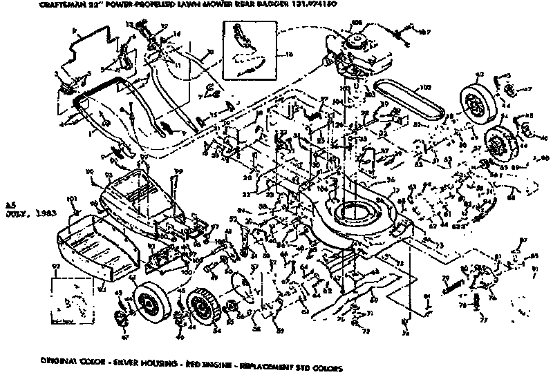 Craftsman 131974150 replacement parts diagram