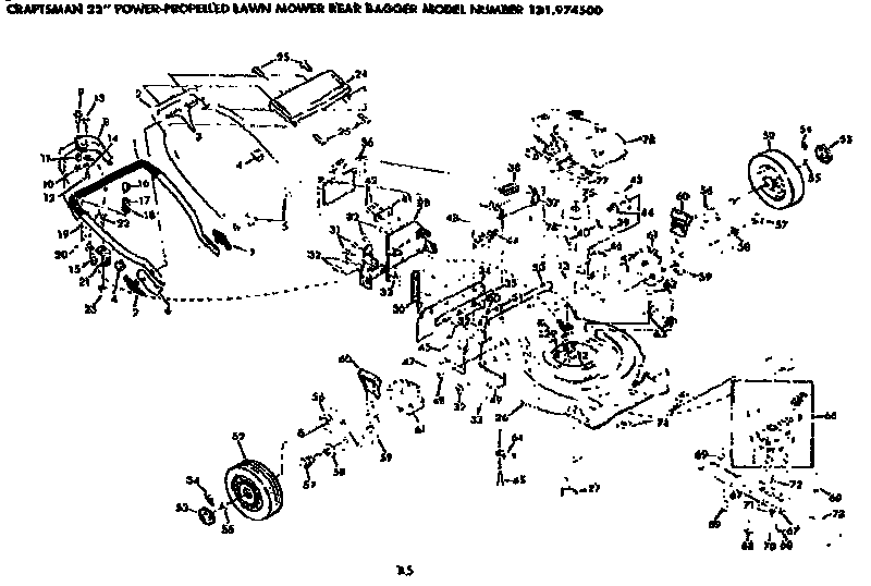 Craftsman 131974500 mower deck diagram