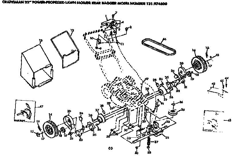 Craftsman 131974500 axle assembly diagram