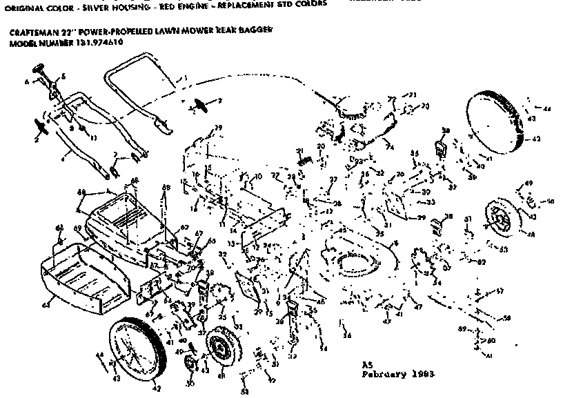 Craftsman 131974610 mower deck diagram