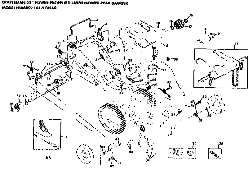 Craftsman 131974610 drive assembly diagram