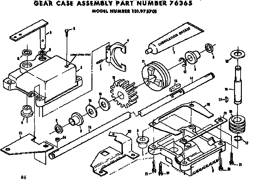Craftsman 131975701 gear case diagram