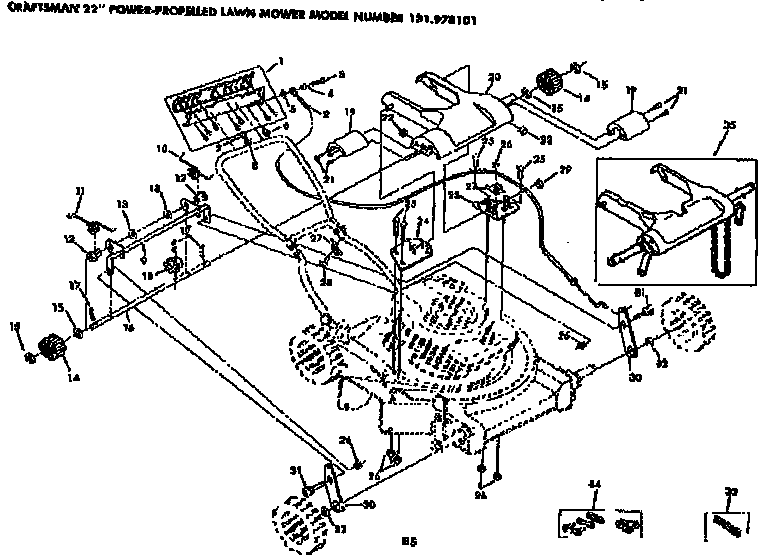 Craftsman 131978101 drive assembly diagram