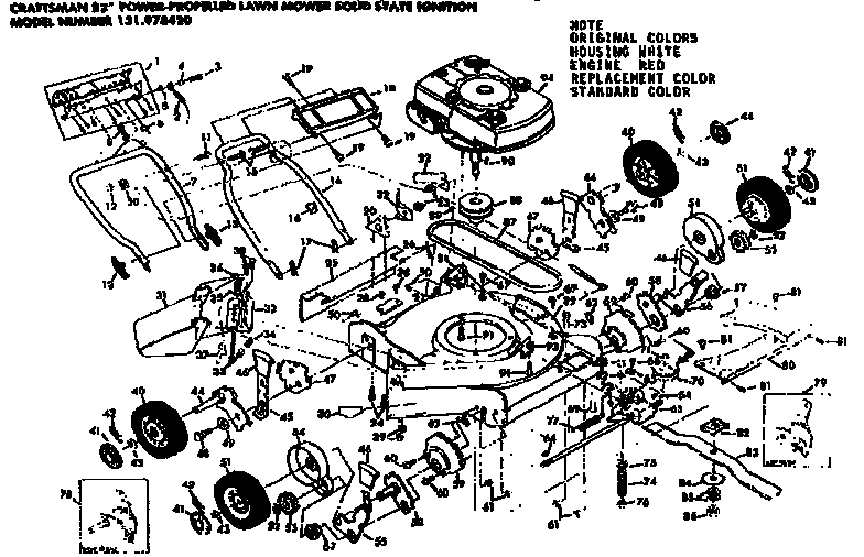 Craftsman 131978420 mower deck diagram