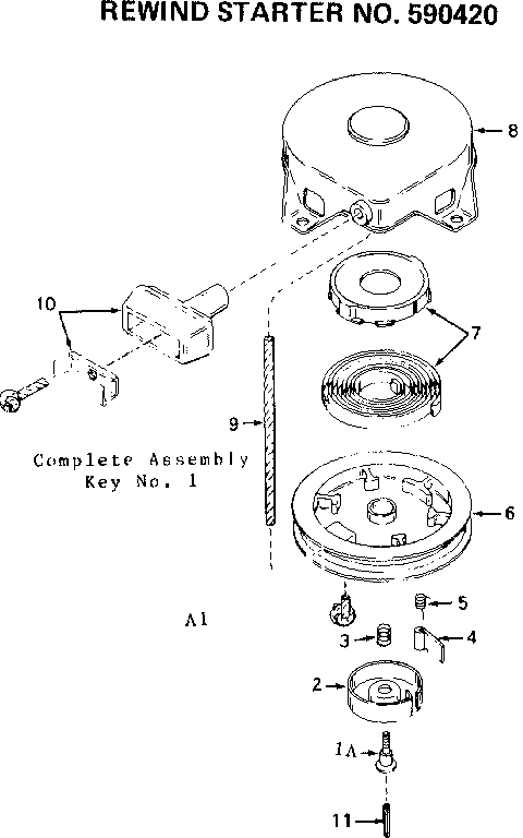 Craftsman 502256095 rewind starter diagram
