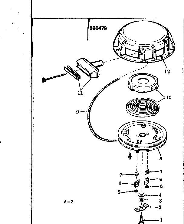 Craftsman 131881722 rewind starter diagram